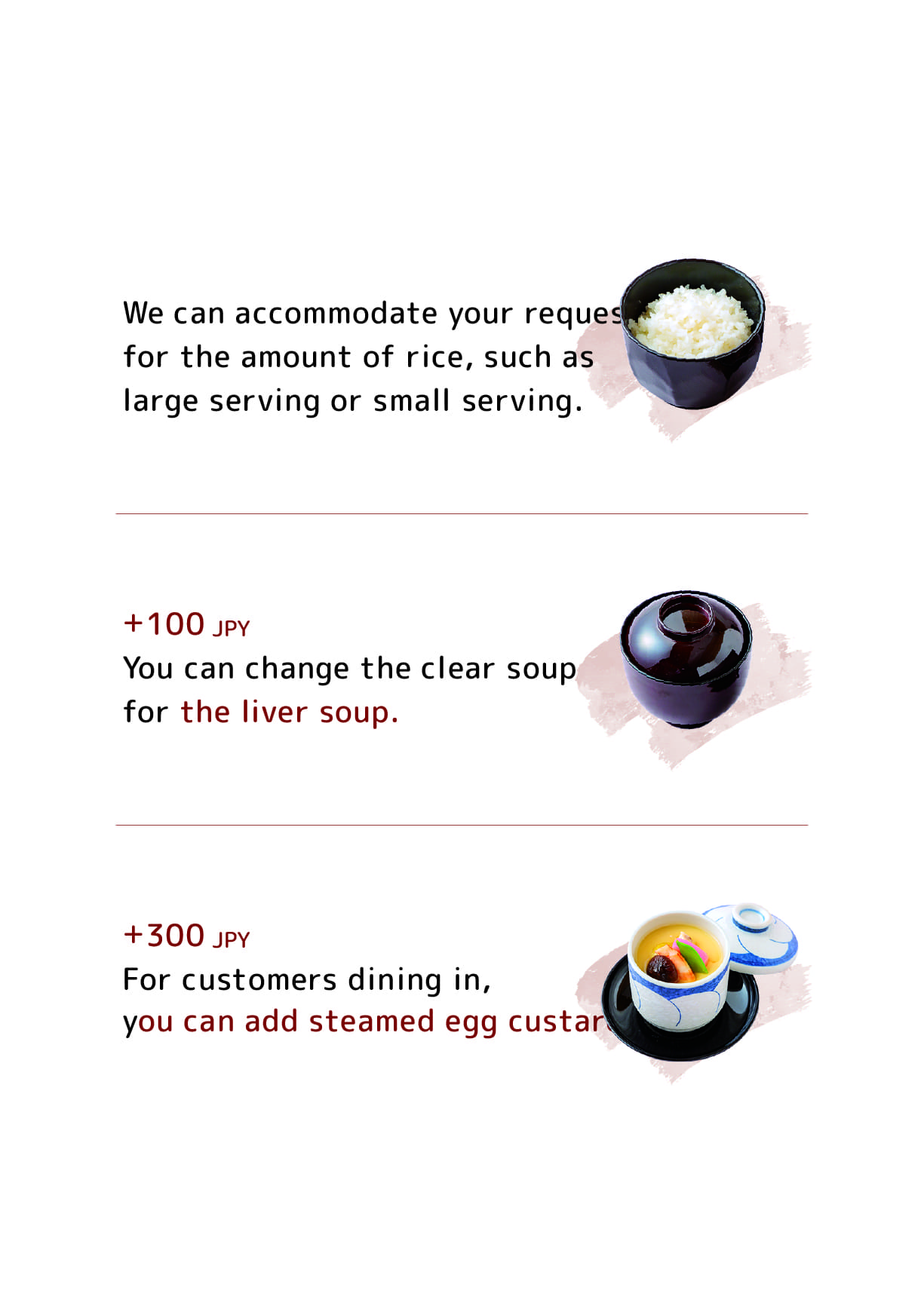 Unakita Kurokawa store menu